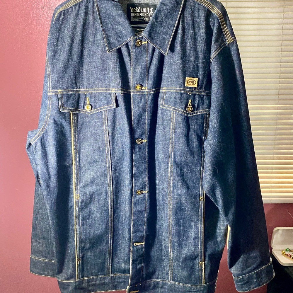 Ecko Unlimited Blue Performance Jacket Durable Design
